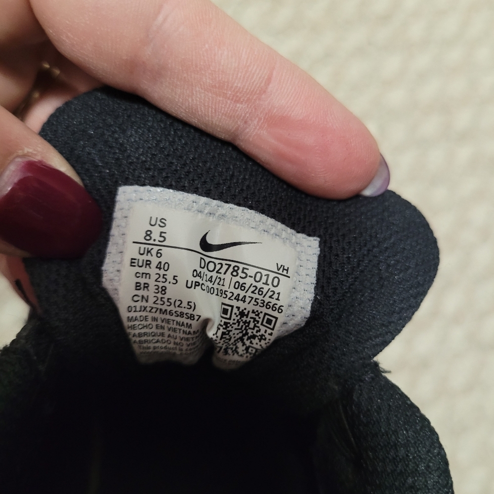 Nike Air Black Leopard Sneakers Women's 8.5 - Picture 9 of 12
